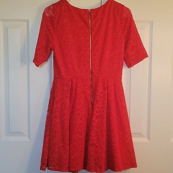 Copper Key red floral overlay dress size S - Picture 4 of 4